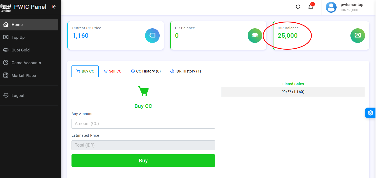 Step 4 - Saldo bertambah